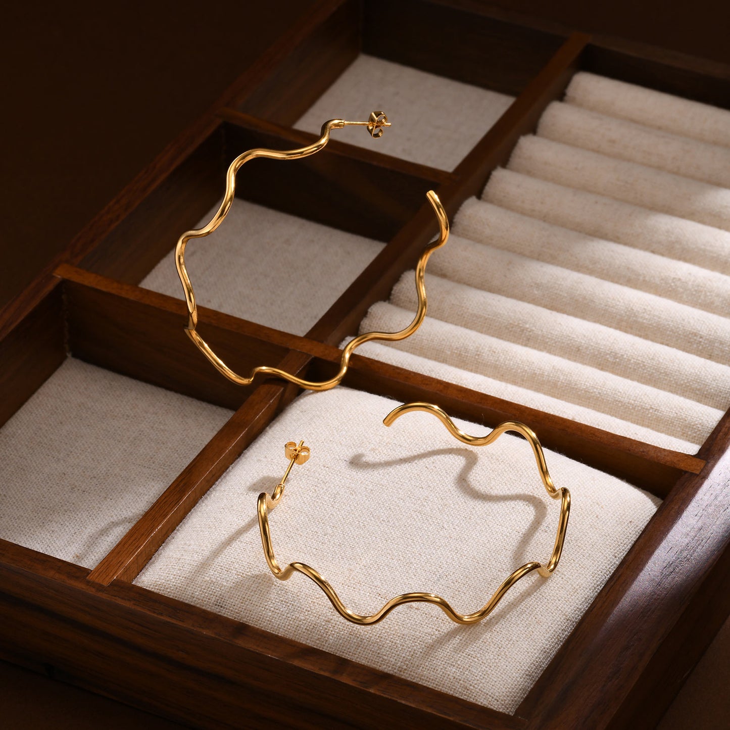 Wavy Luxe Hoops