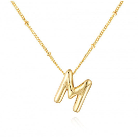 M initial necklace